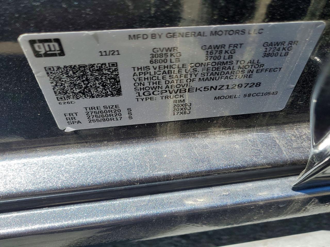 2022 Chev 1500 Silverado