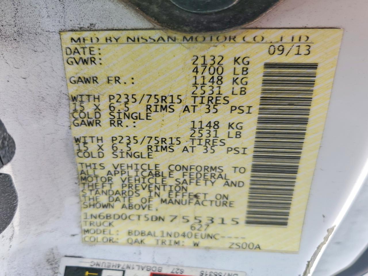 2013 Nissan Frontier S