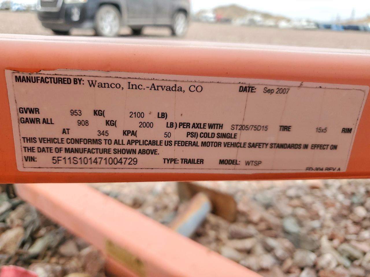 2007 Wanco Wtsp Arrow Board Trailer