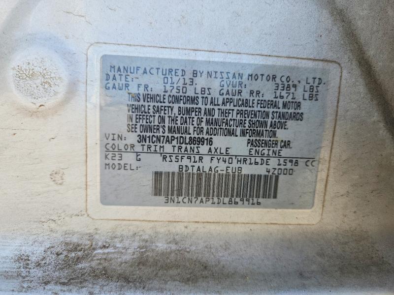 2013 Nissan Versa 1.6 s