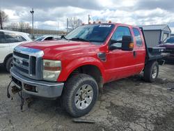 Salvage trucks for sale at Dyer, IN auction: 2008 Ford F250 Super Duty Flatbed Truck