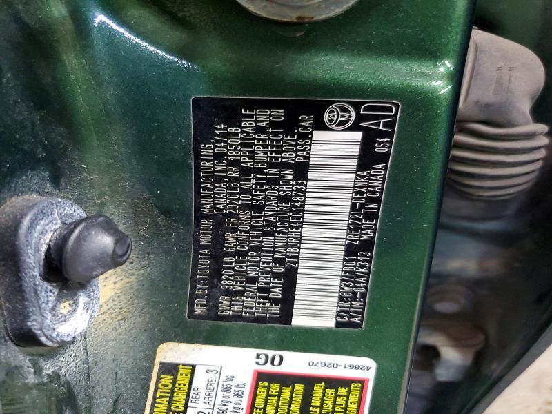 2014 Toyota Corolla le