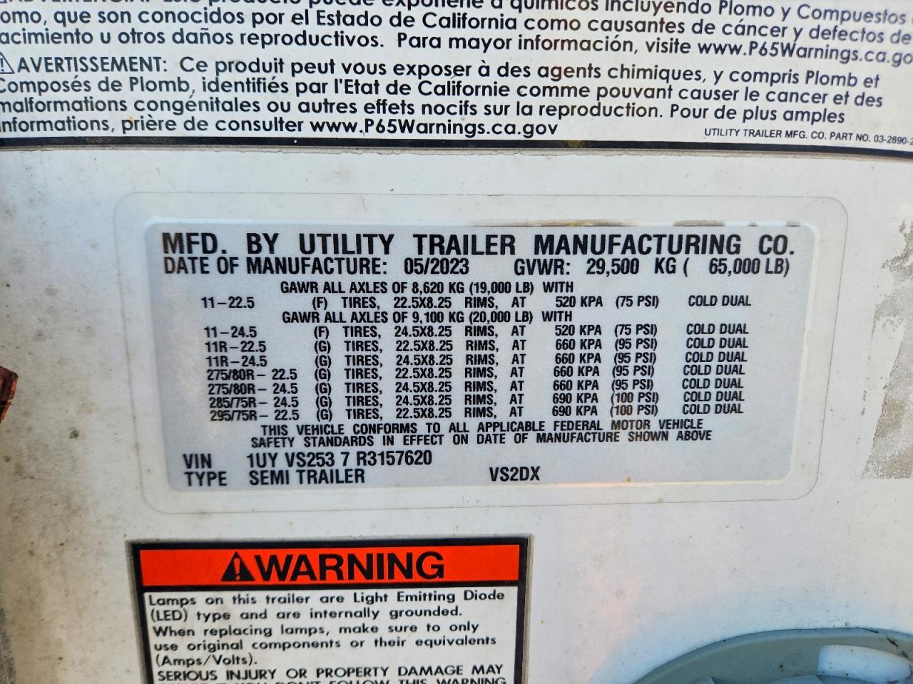 2024 Utility VS2DX DRY Van Trailer