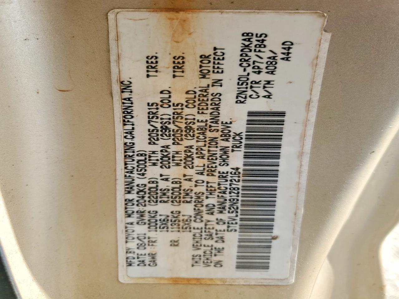 2001 Toyota Tacoma Base