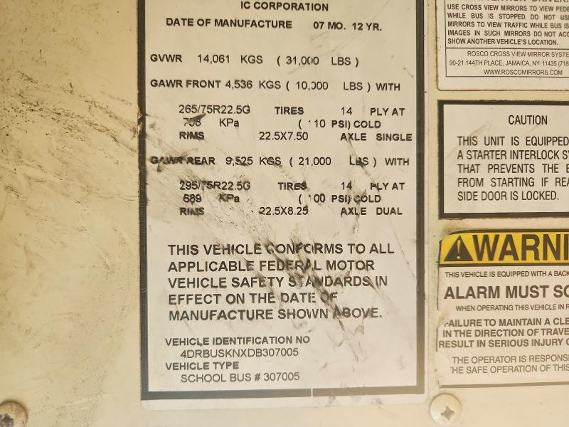 2013 Ic Corporation CE Series School-School Bus