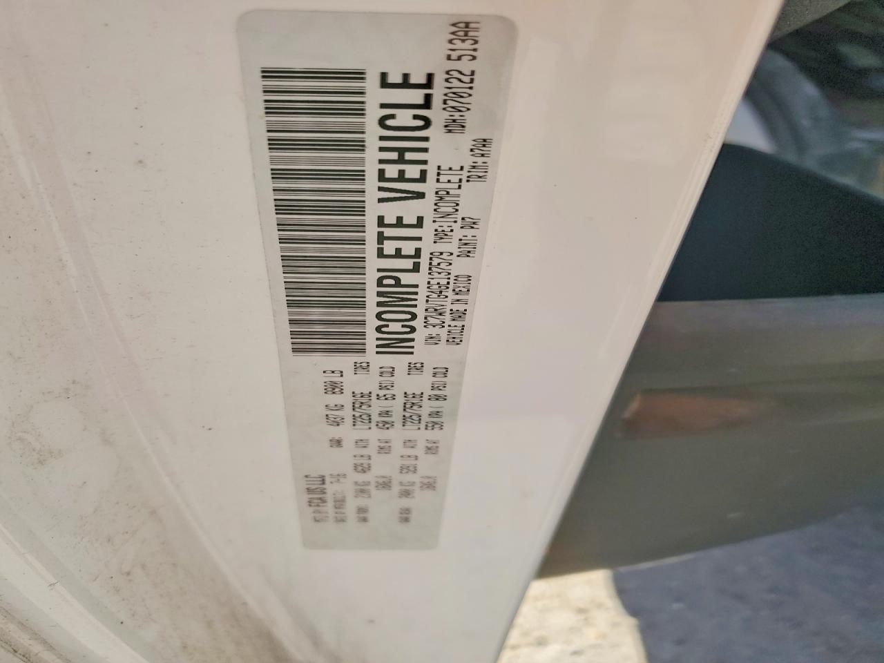 2016 Dodge RAM Promaster 2500 Utility / Service Truck