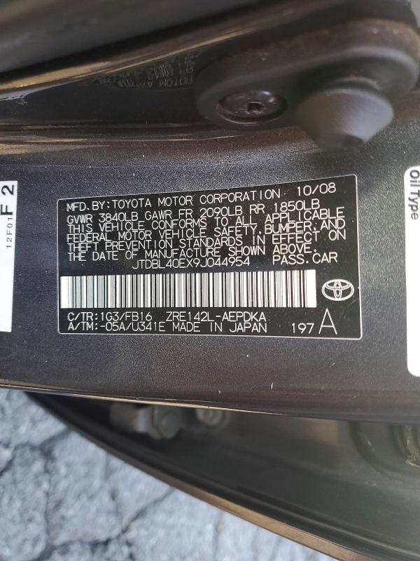 2009 Toyota Corolla le