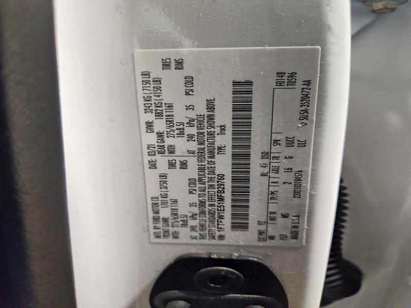 2021 Ford F150 Supercrew