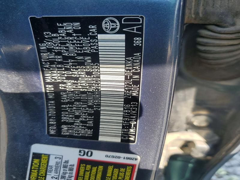 2014 Toyota Corolla le Plus