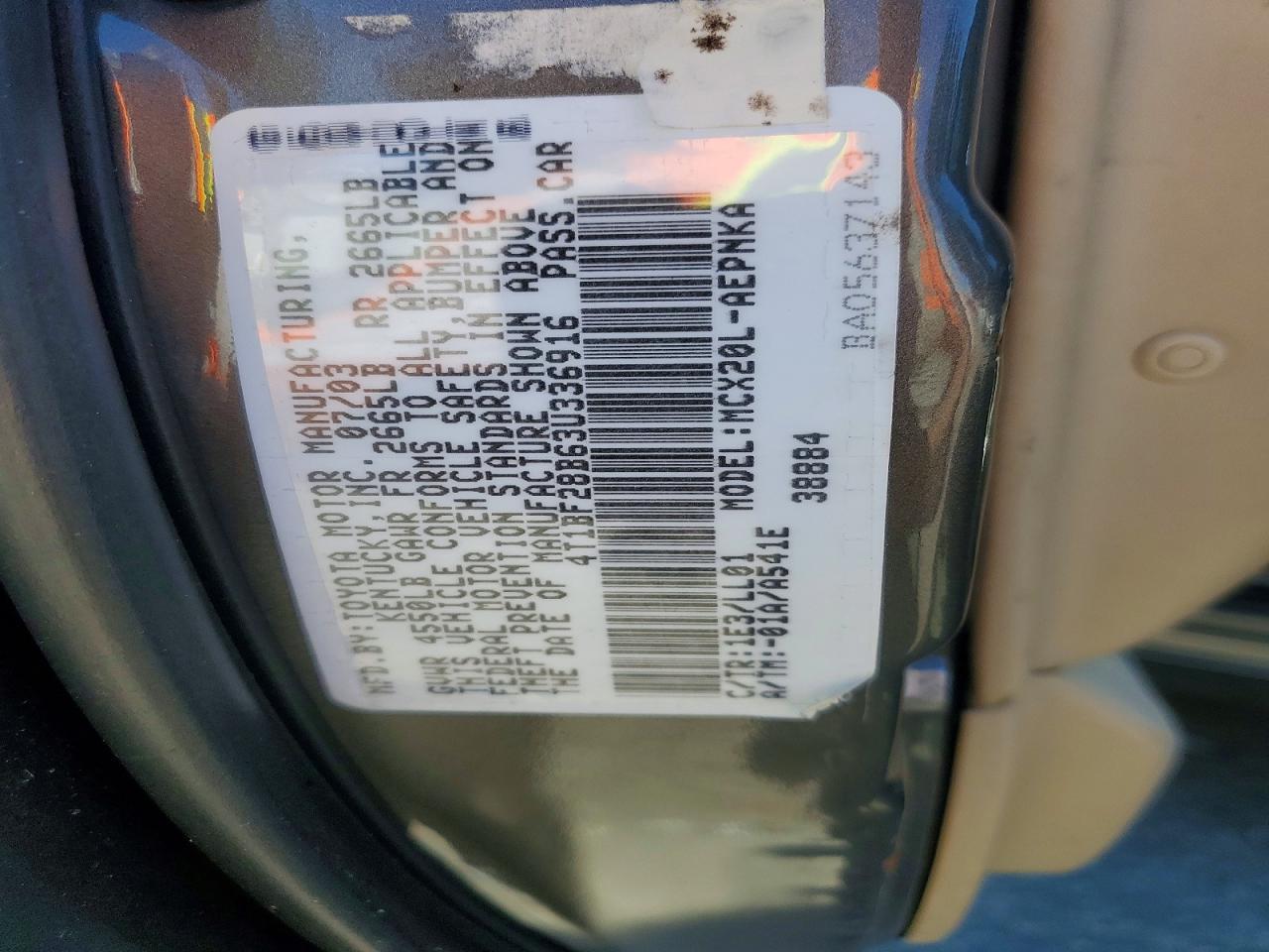 2003 Toyota Avalon xl