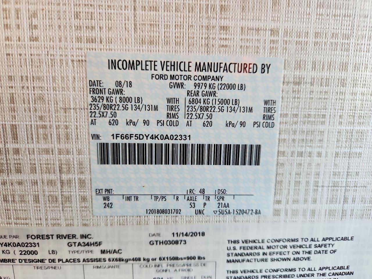 2019 Ford Georgetown RV