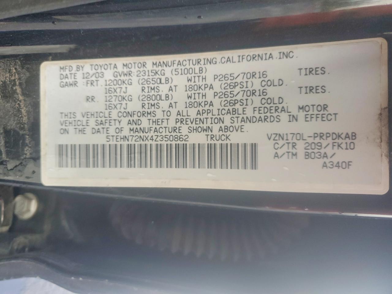 2004 Toyota Tacoma Double Cab