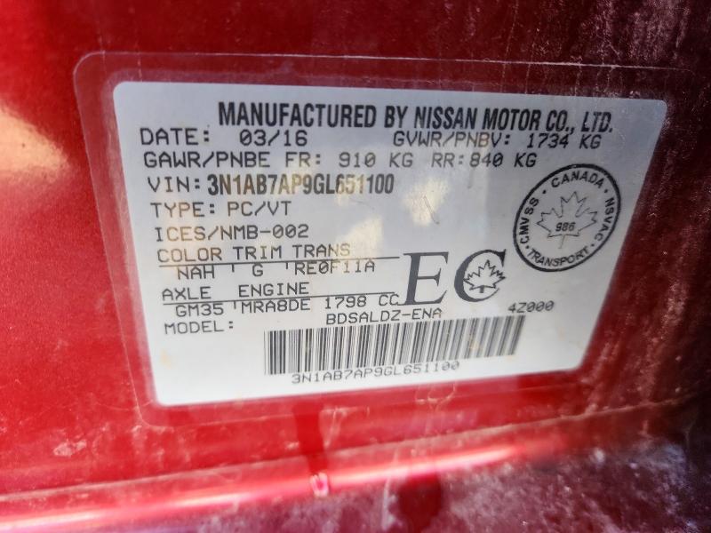2016 Nissan Sentra s