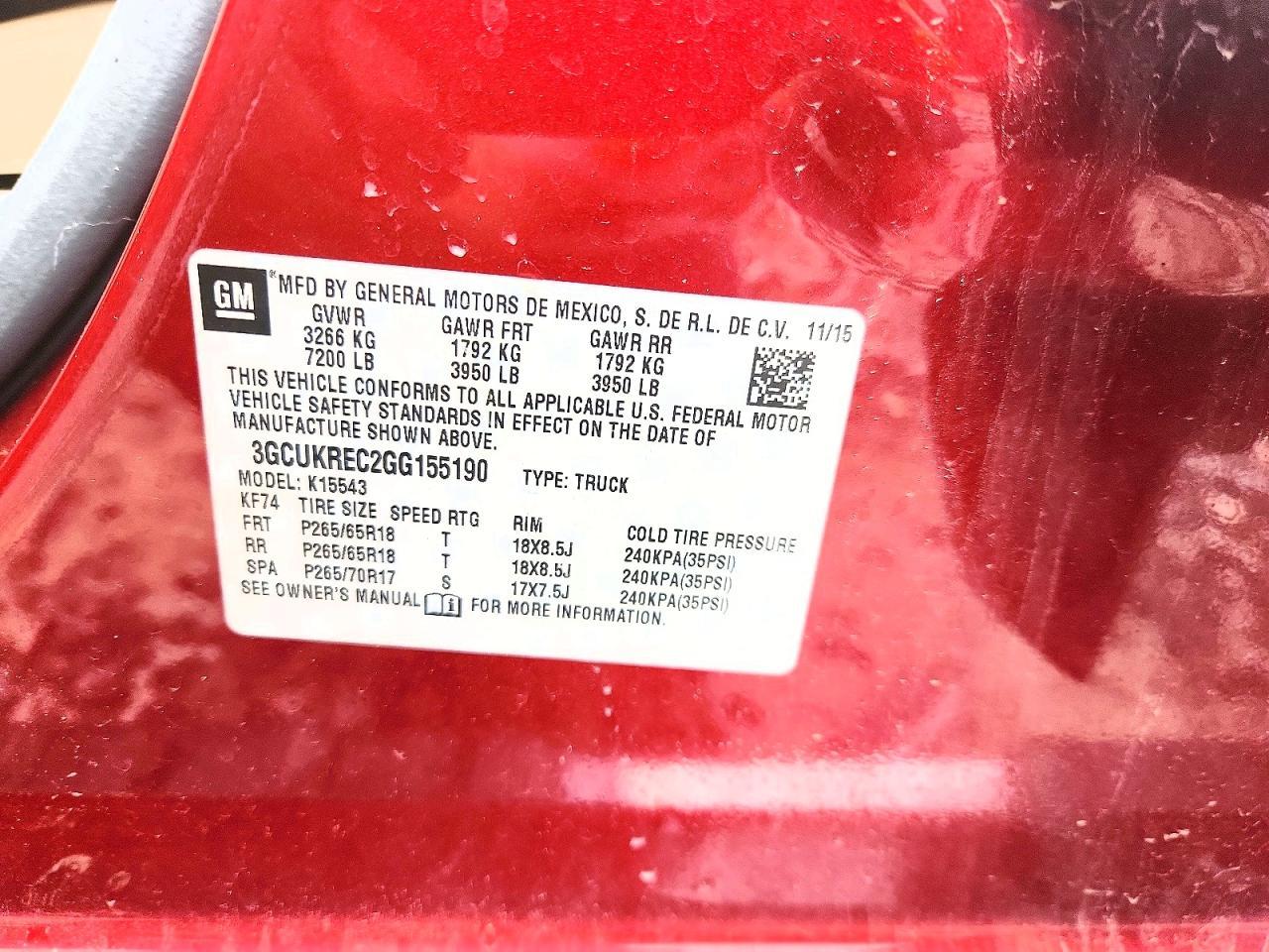 2016 Chevrolet Silverado K1500 LT