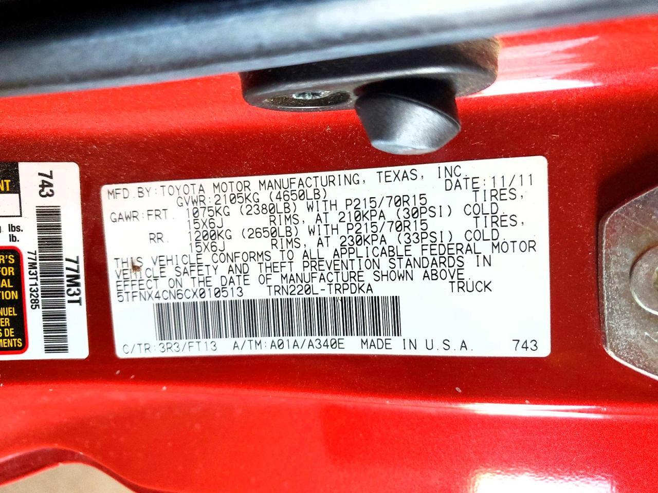 2012 Toyota Tacoma Base