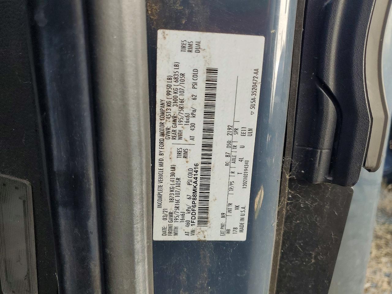 2021 Ford Transit Delivery Truck