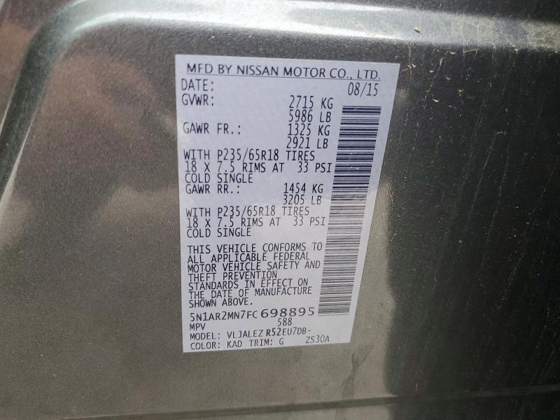 2015 Nissan Pathfinder sv