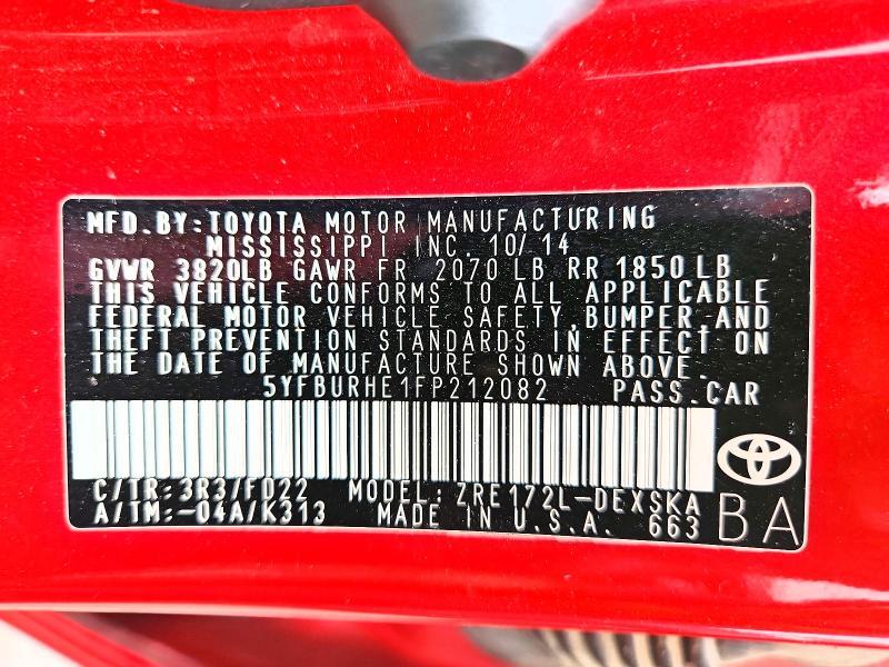 2015 Toyota Corolla s Plus