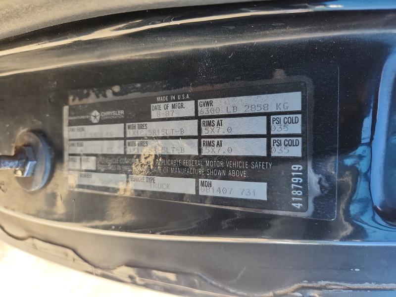 1988 Dodge W-SERIES W150