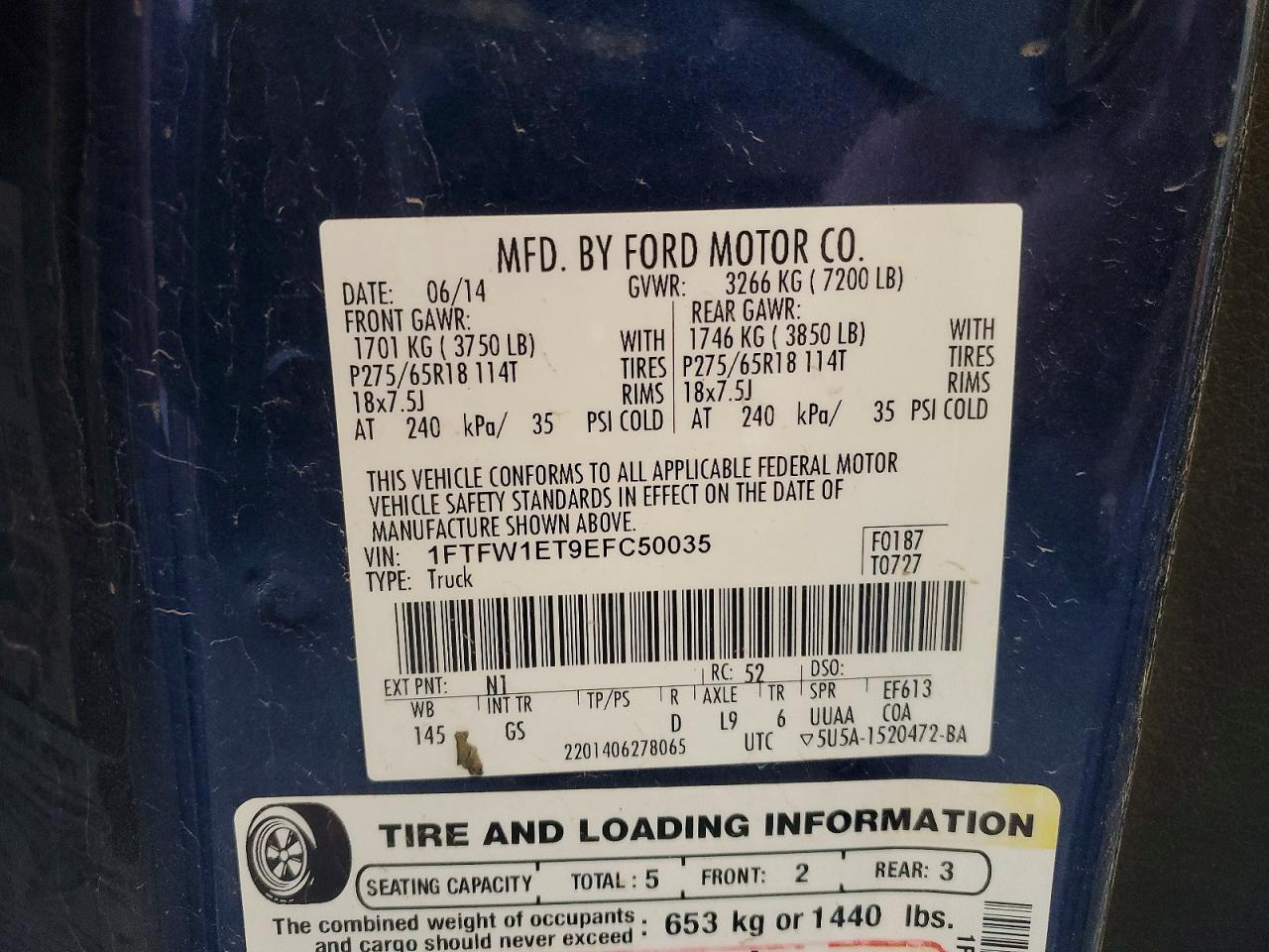 2014 Ford F150 Supercrew