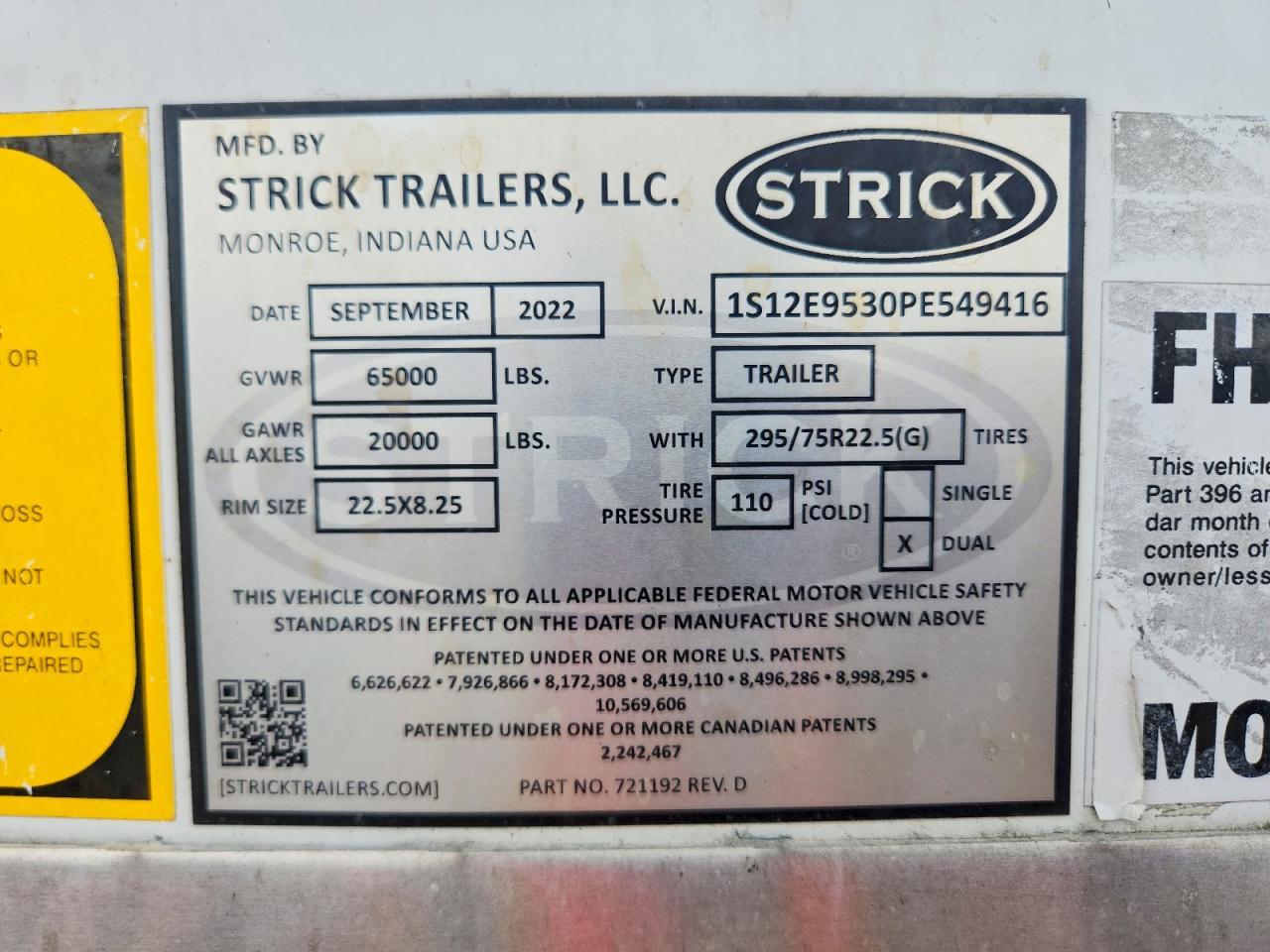 2023 Strick DRY Van Trailer