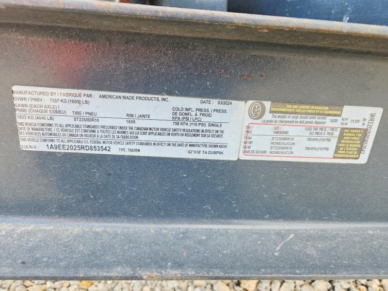 2024 American Made Dump Trailer