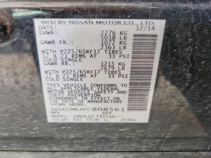 2015 Nissan Rogue sv