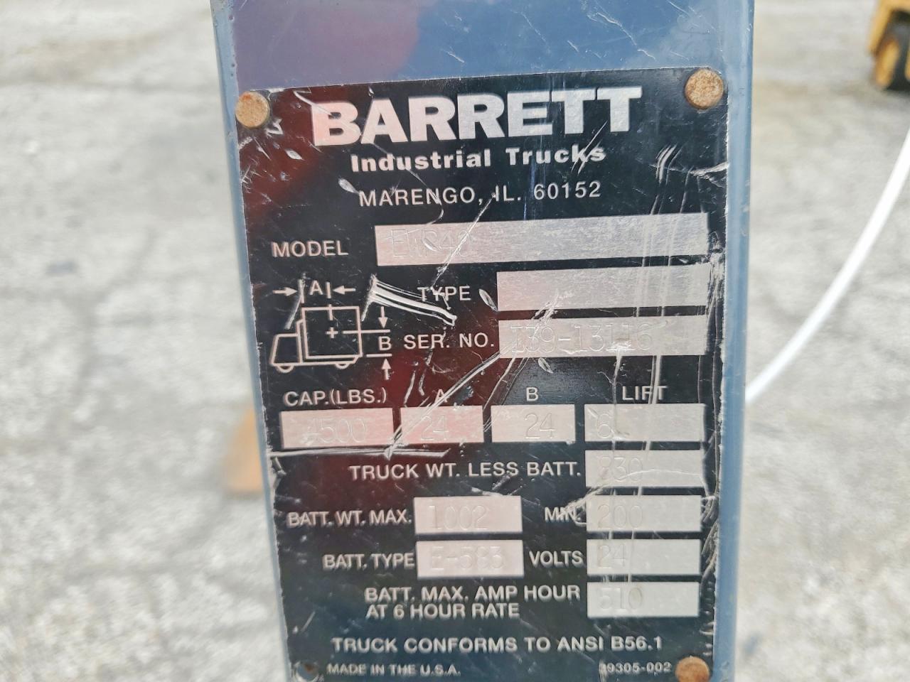 1998 Barrett Pallet Jack