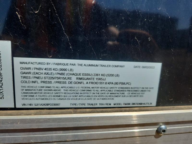 2023 Aluminum RM300-B85702400+0-2T5.2K Enclosed Cargo Trailer