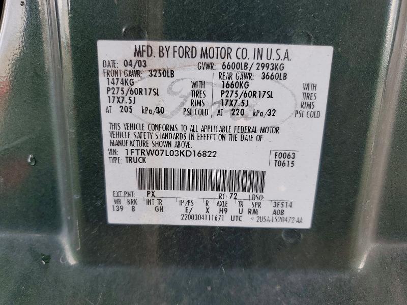 2003 Ford F150 Supercrew