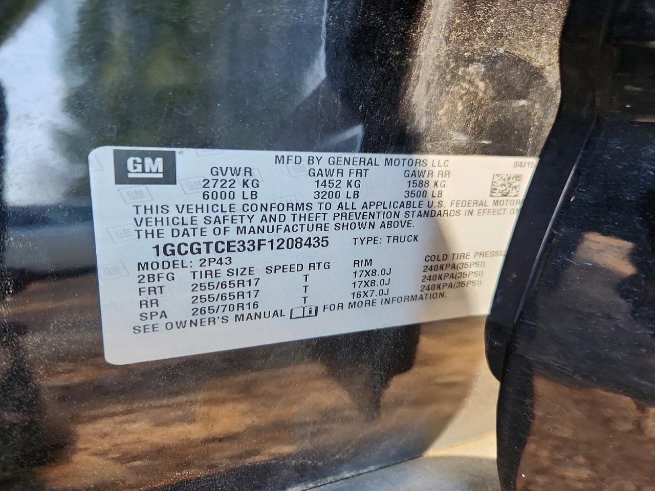 2015 Chevrolet Colorado Z71