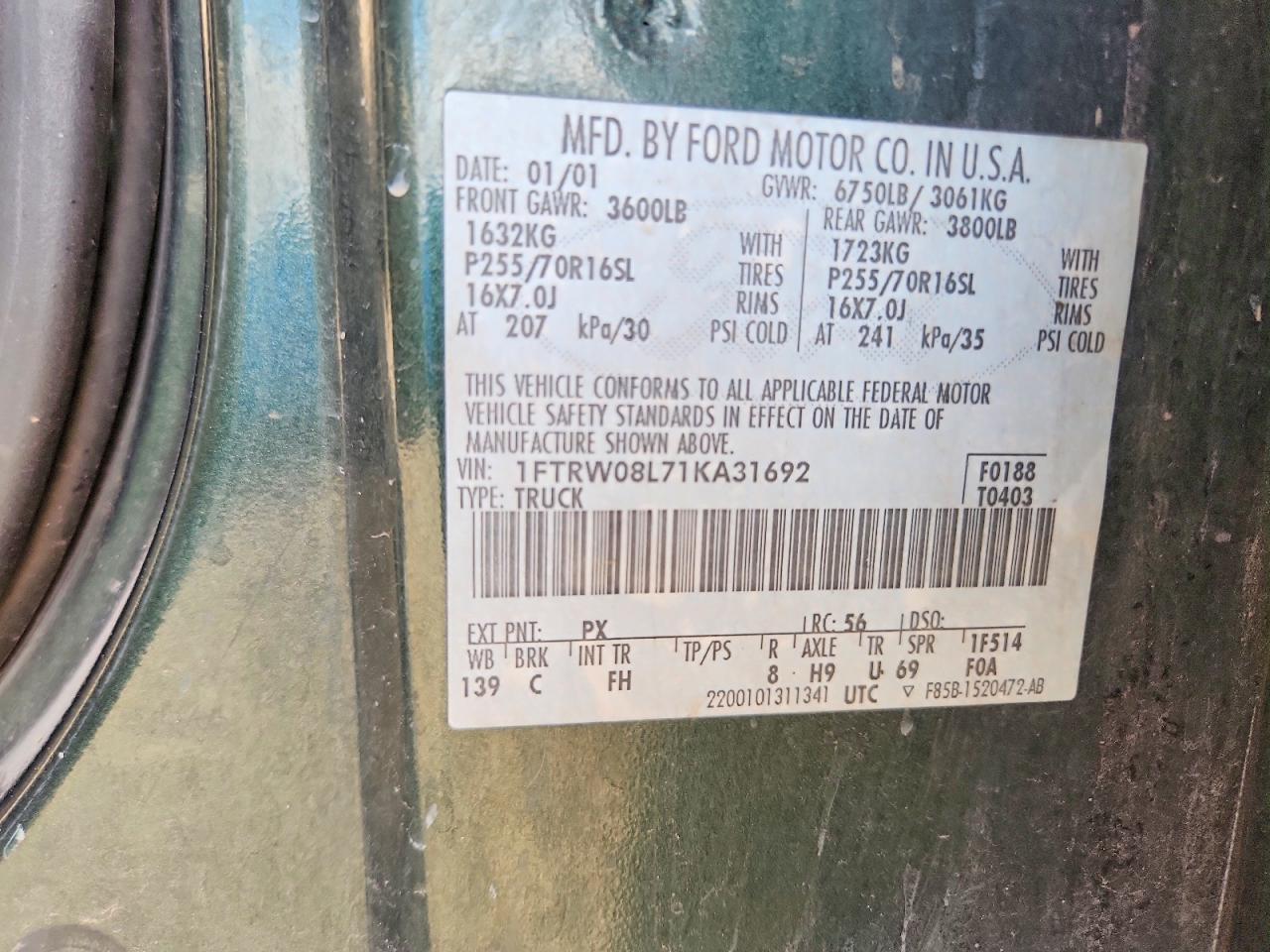 2001 Ford F150 Supercrew