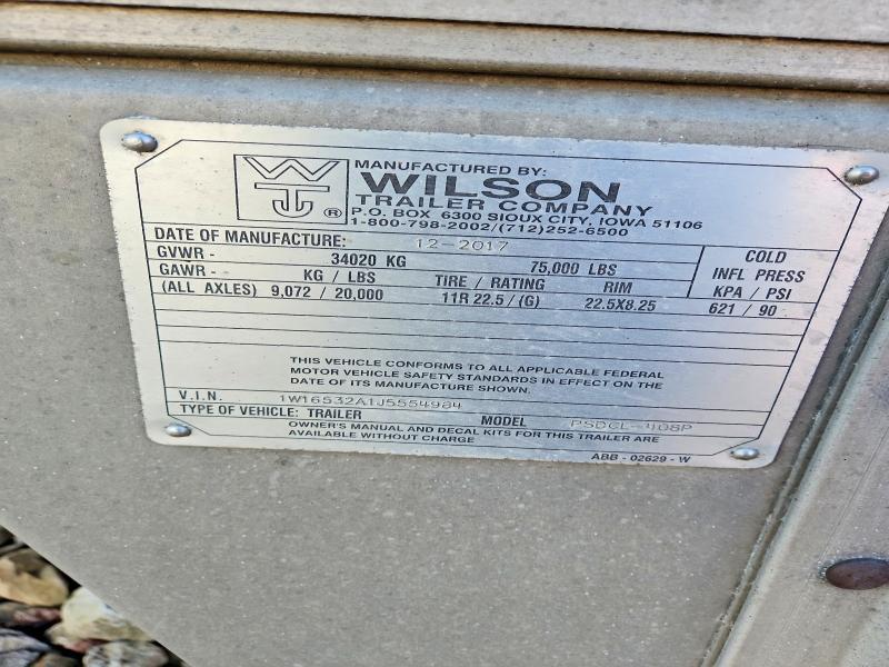 2018 Wsli - Wilson Trailer 2018 Wilson PSDCL-408P Livestock Trailer
