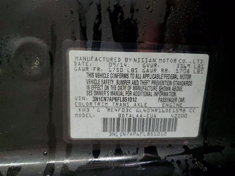 2015 Nissan Versa 1.6 s