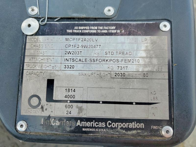 2015 Unicariers 2015 Unicarriers MCP1F2-9W20477 Forklift
