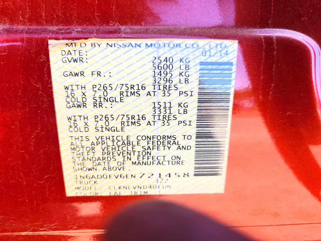 2014 Nissan Frontier PRO-4X