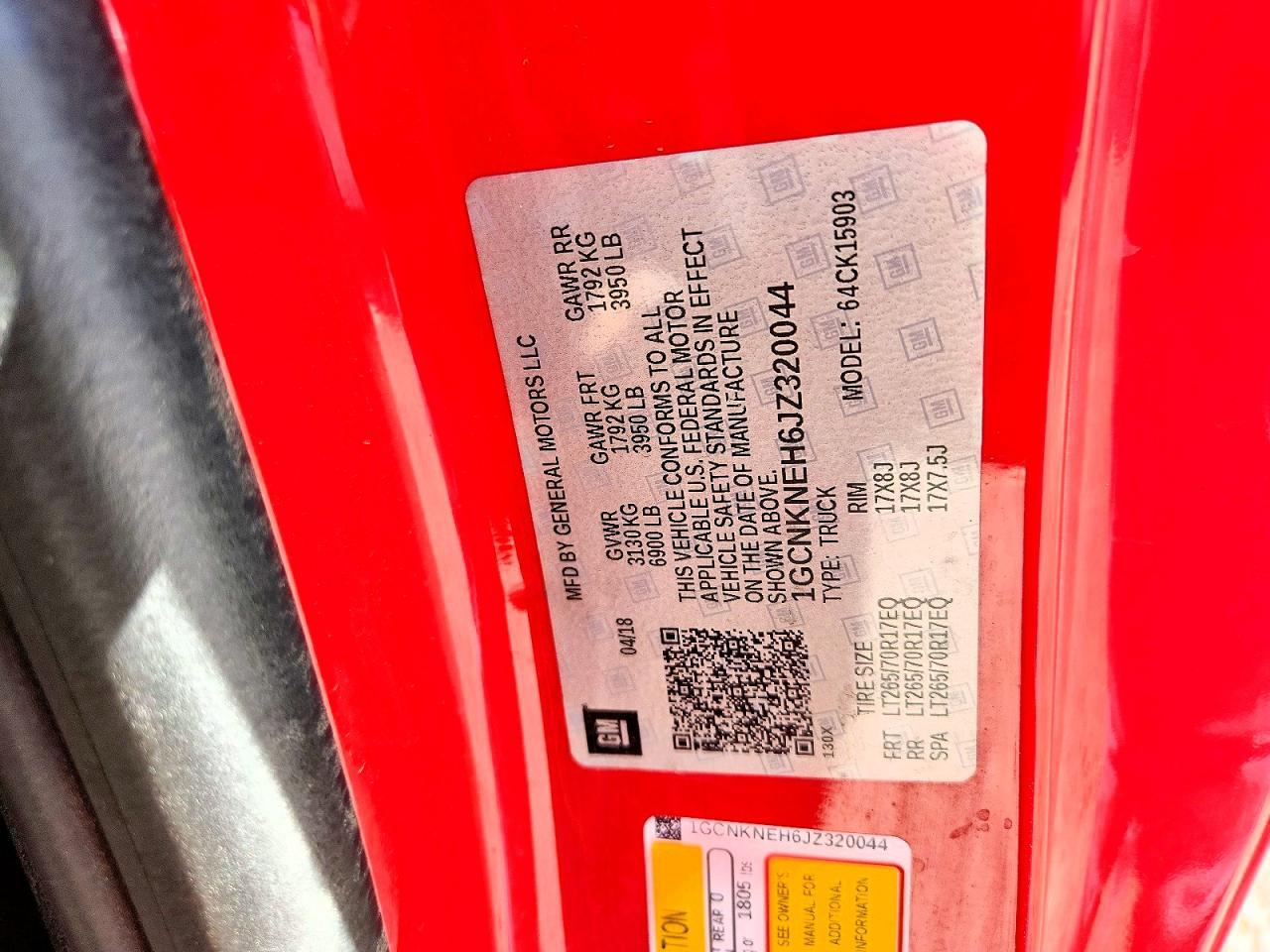 2018 Chevrolet Silverado K1500