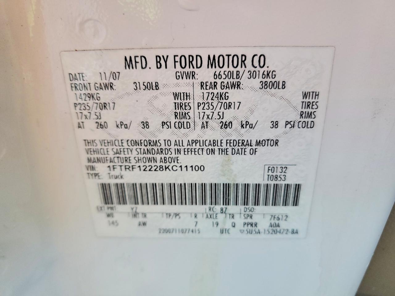2008 Ford F150