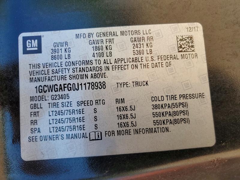 2018 Chev Express G2500