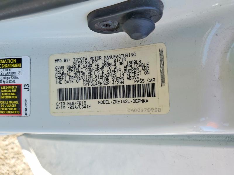 2013 Toyota Corolla le