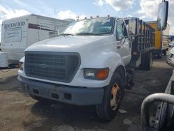 Vehiculos salvage en venta de Copart Woodhaven, MI: 2002 Ford F650 Super Duty Flatbed Truck