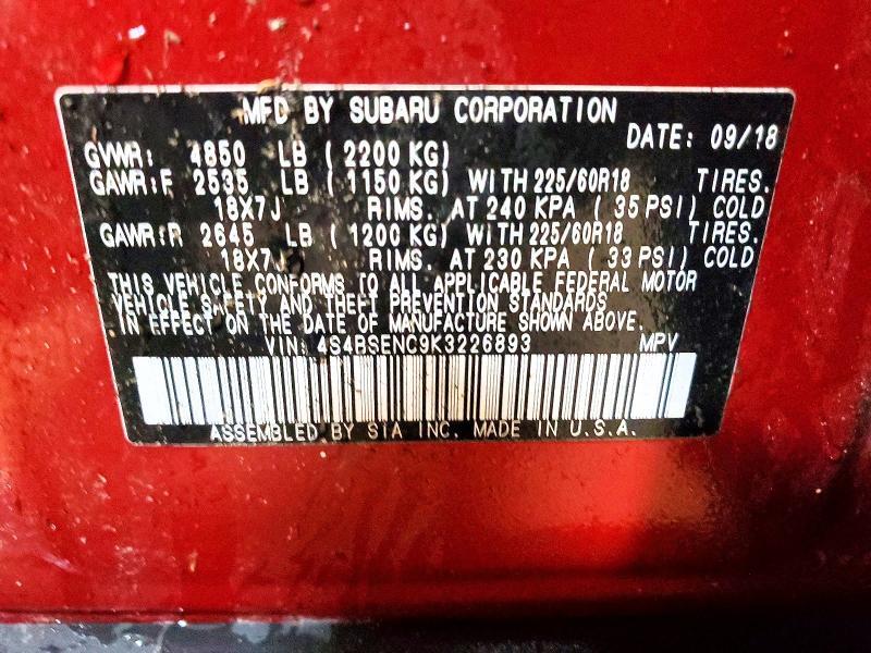 2019 Subaru Outback 3.6r Limited