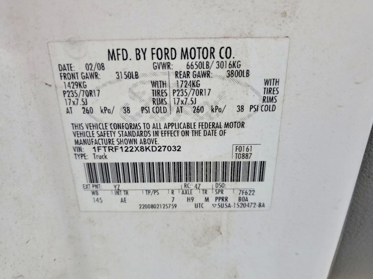 2008 Ford F150