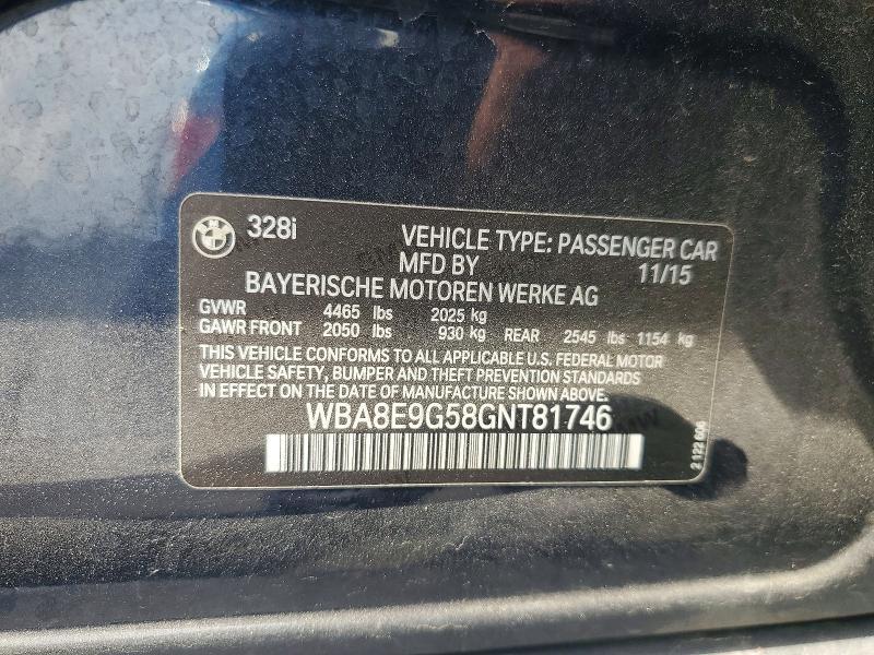 2016 BMW 328 i Sulev