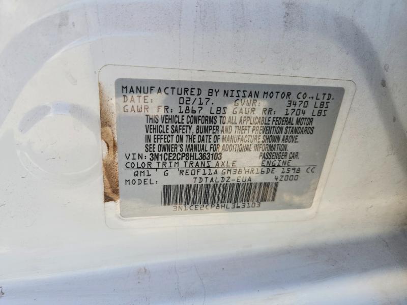 2017 Nissan Versa Note sv