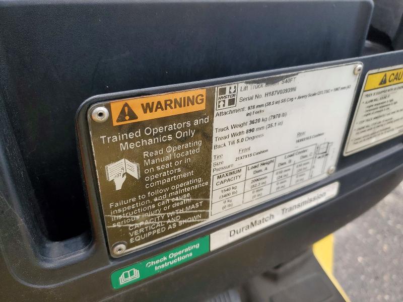 2016 Hyster S40FT Forklift