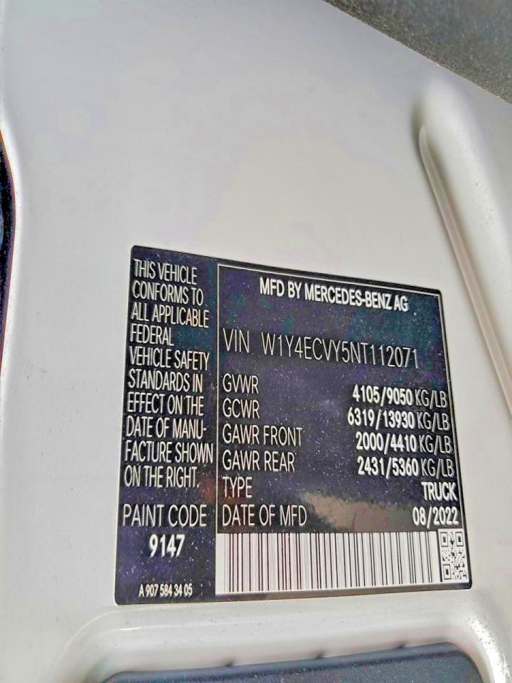 2022 Mercedes-Benz 2022 MERCEDES-BENZ Sprinter 2500 Delivery Van