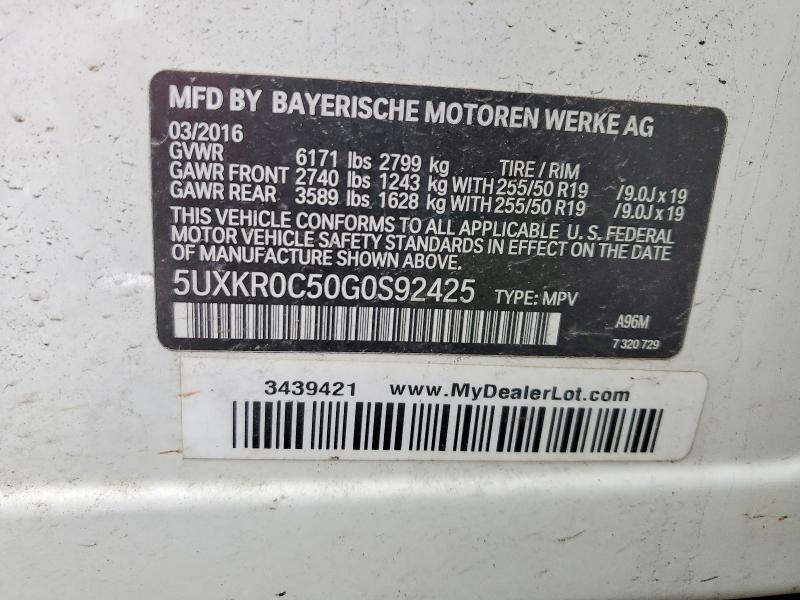 2016 BMW X5 Xdrive35i