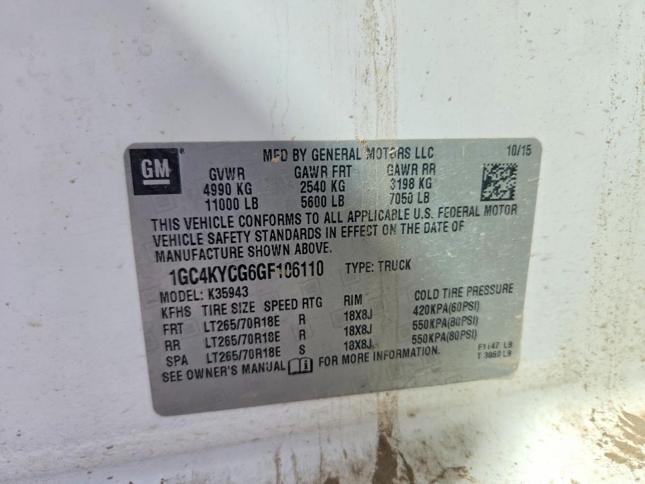 2016 Chevrolet Silverado K3500