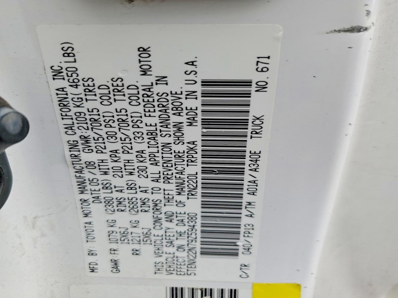 2009 Toyota Tacoma Base